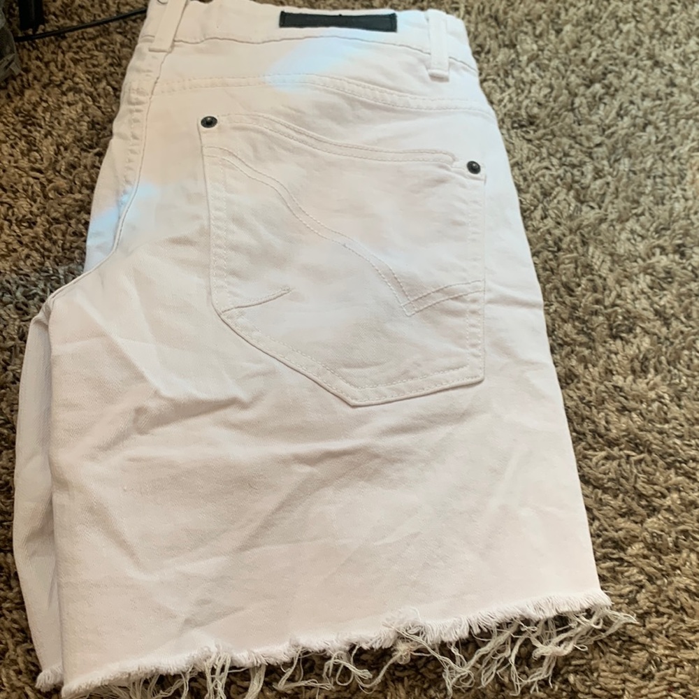 White Jean shorts